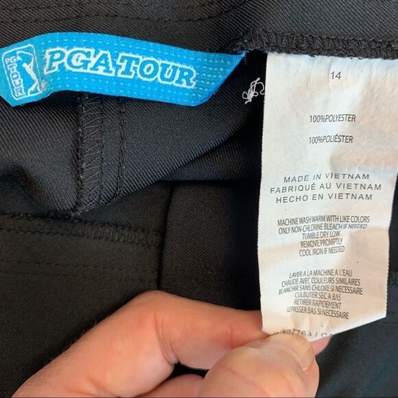 PGA Tour Black golf shorts stretchy Sz 14 - Picture 3 of 8